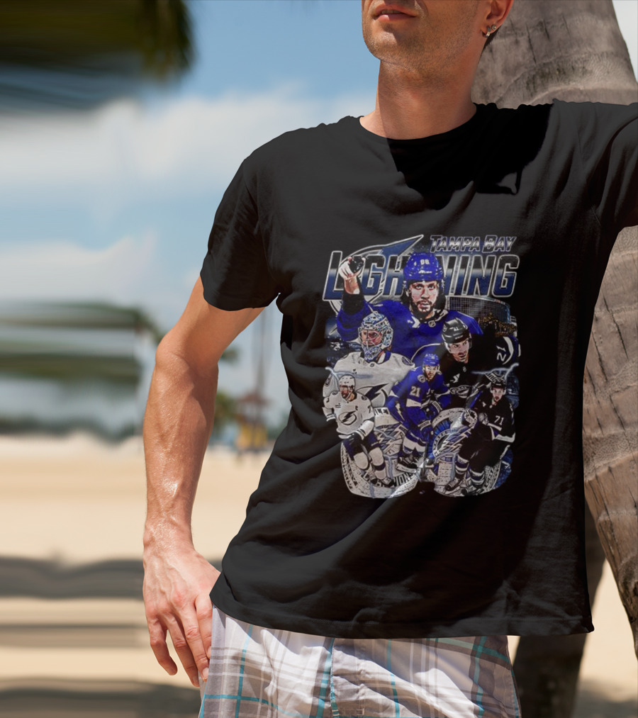 Tampa Bay Lightning Champions Player Montage Team Spirit T-Shirt