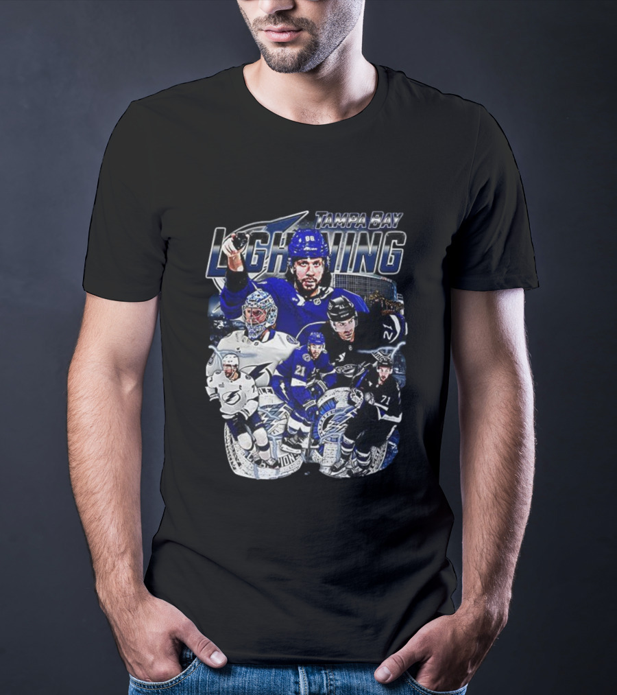 Tampa Bay Lightning Champions Player Montage Team Spirit T-Shirt