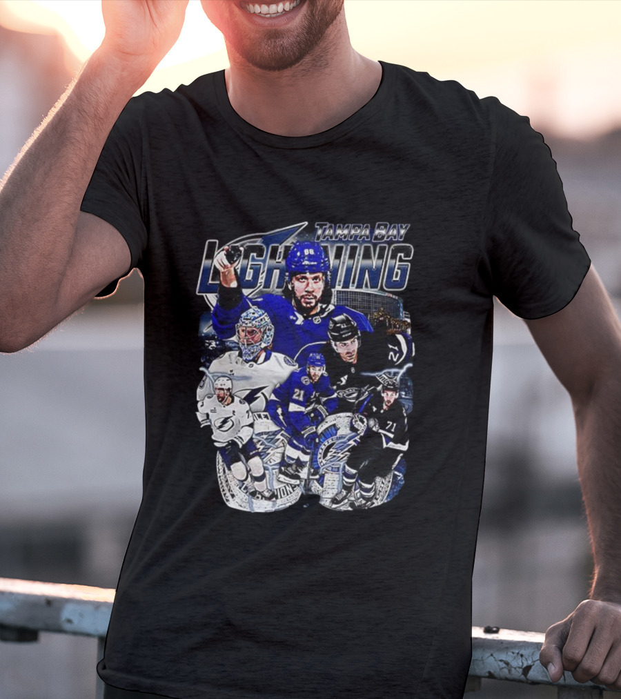 Tampa Bay Lightning Champions Player Montage Team Spirit T-Shirt