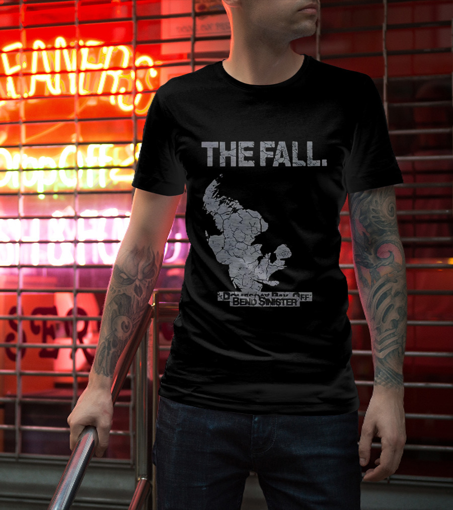 Bend Sinister The Fall Map Cracked Text Style T-Shirt