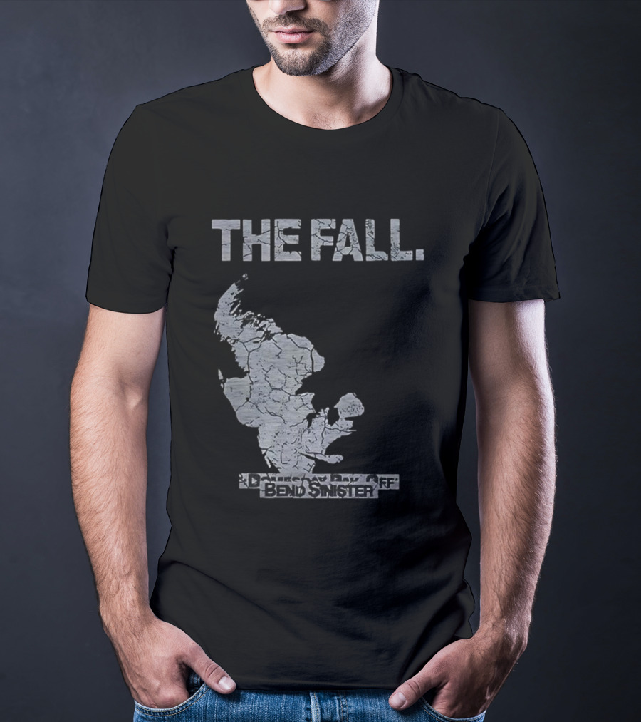 Bend Sinister The Fall Map Cracked Text Style T-Shirt