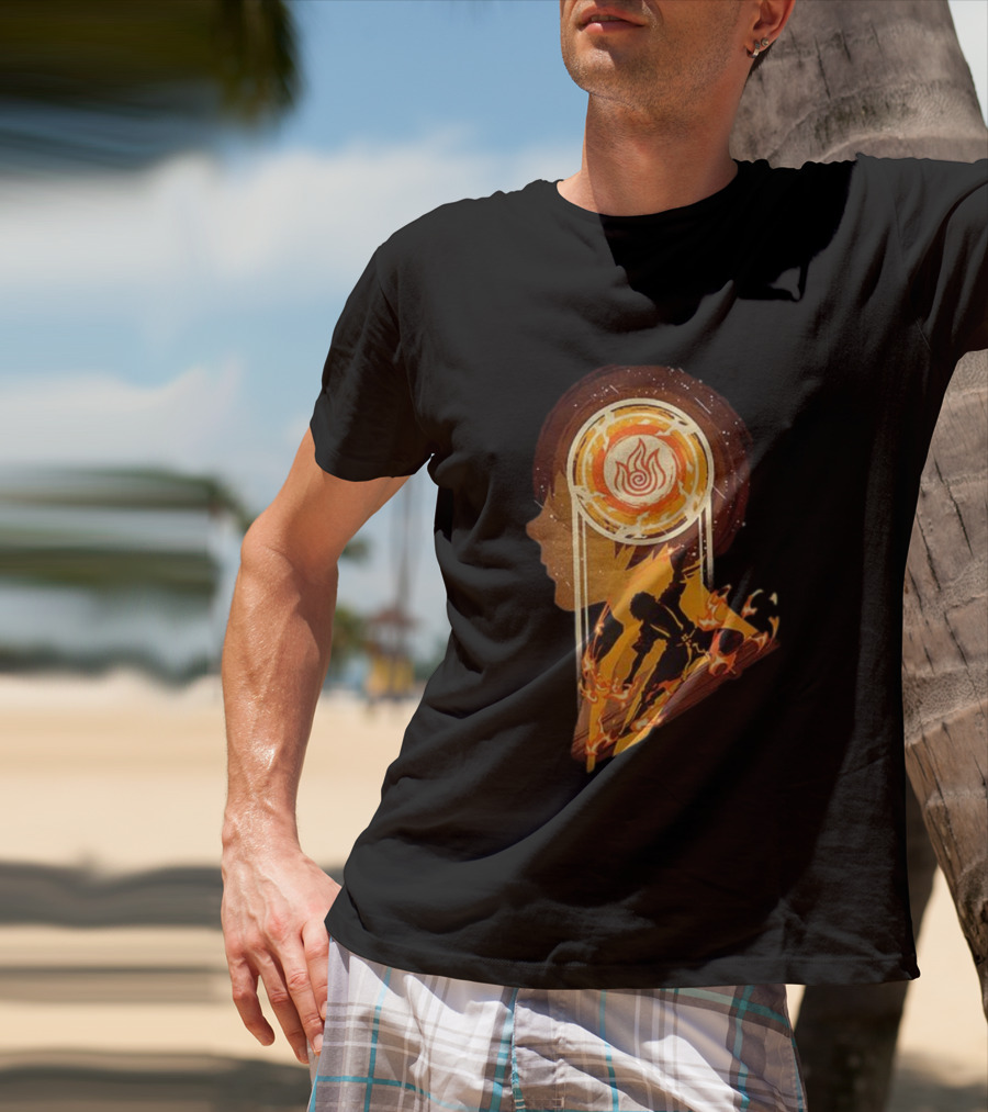 Zuko Firebending Avatar The Last Airbender Fire Nation Symbol Silhouette T-Shirt