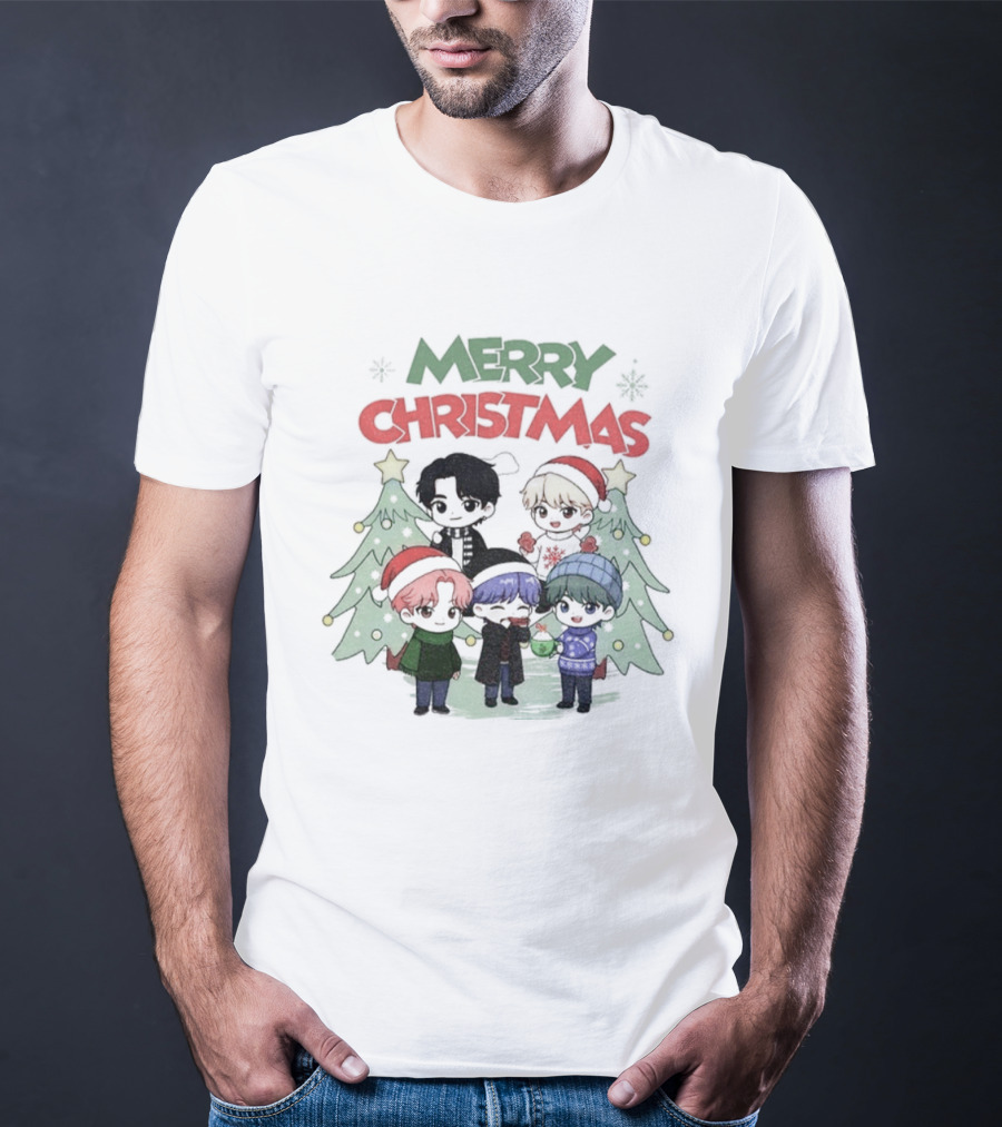 Merry Christmas Cute Kpop Boys Holiday Saja Boys T-Shirt