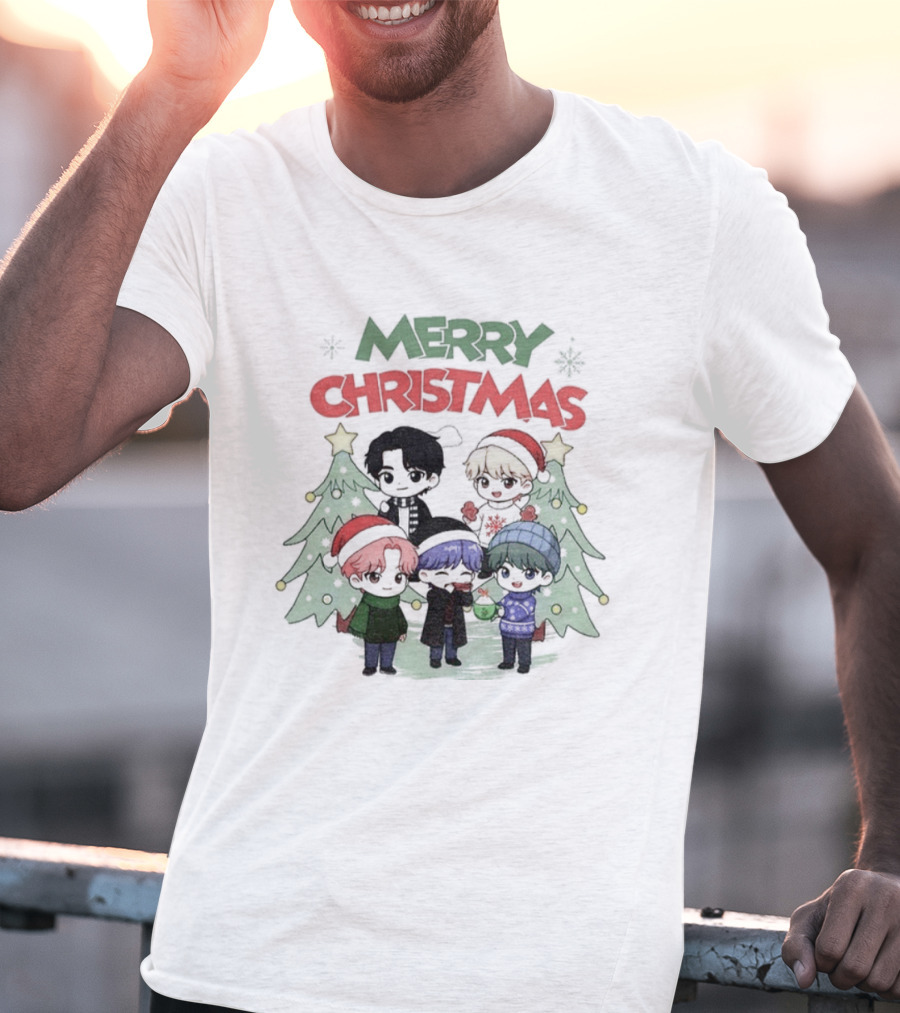 Merry Christmas Cute Kpop Boys Holiday Saja Boys T-Shirt