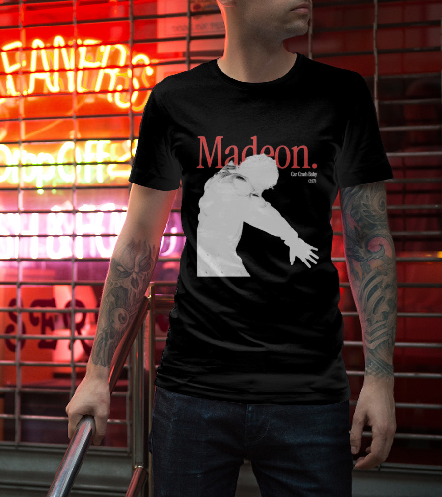 Madeon Car Crash Baby 607 White Silhouette T-Shirt