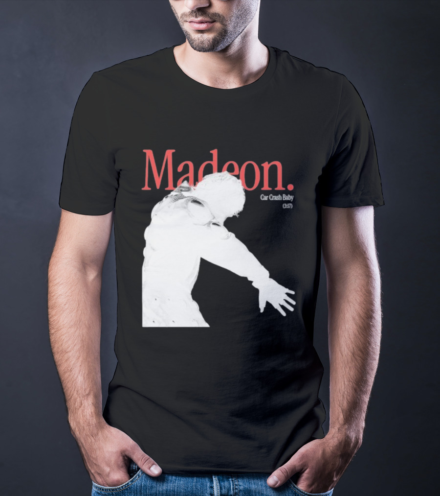 Madeon Car Crash Baby 607 White Silhouette T-Shirt
