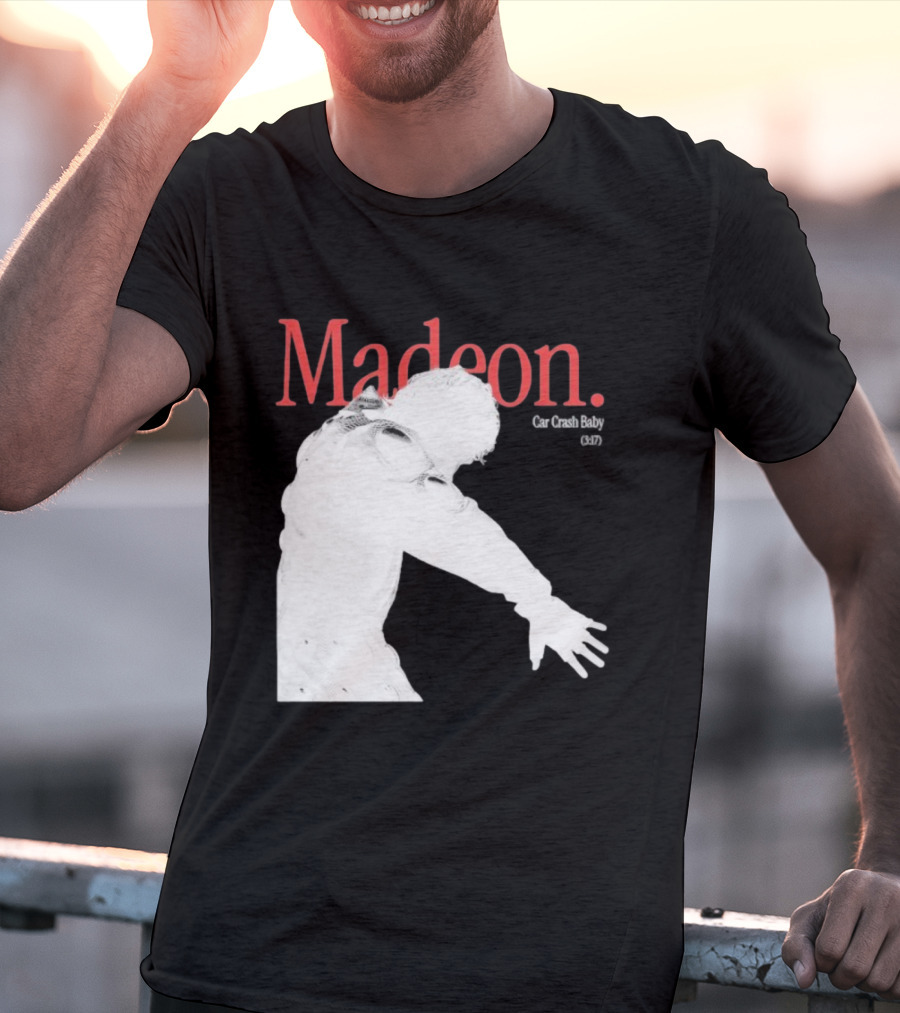 Madeon Car Crash Baby 607 White Silhouette T-Shirt