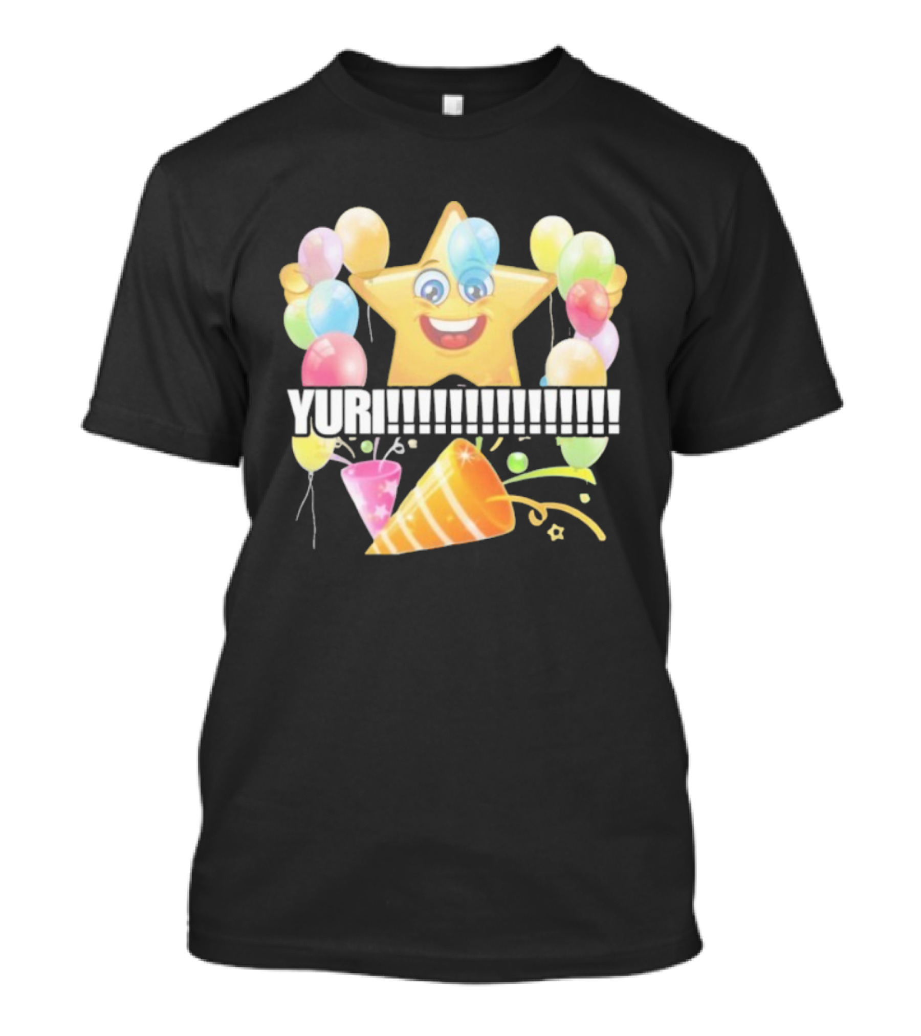 Yuri Star Festive Celebration Balloons And Party Decor Icons T-Shirt