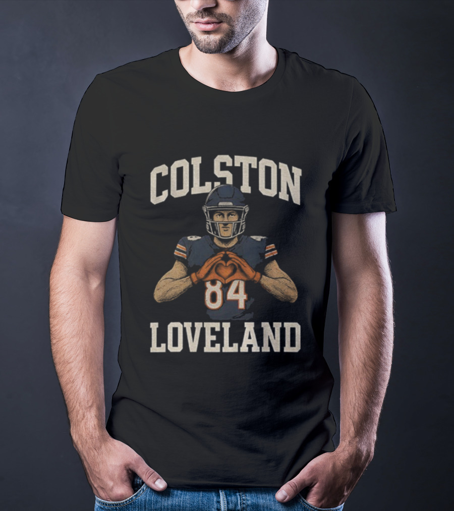 Colston Loveland 84 Chicago Bears Retro Player Style T-Shirt