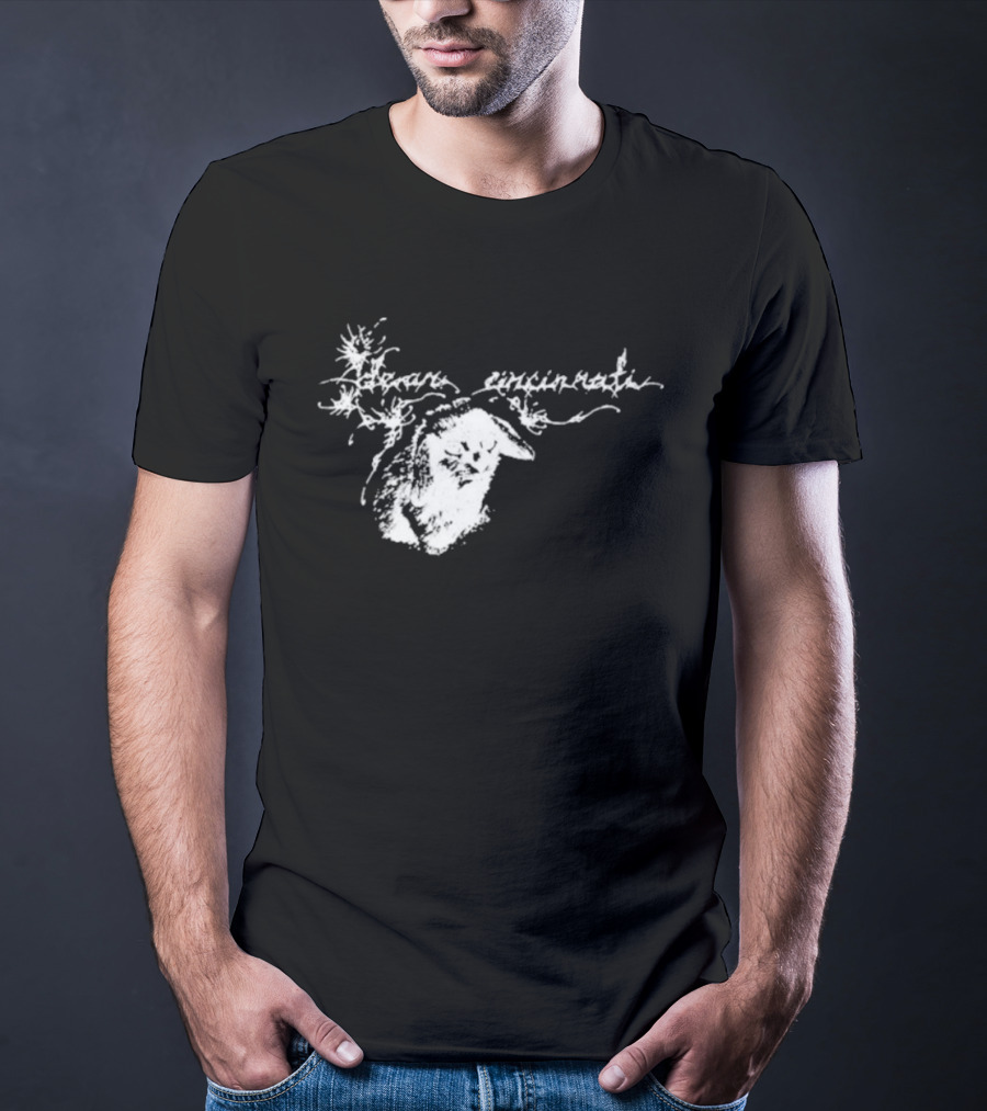 Dear Cincinnati Evil Cabbit Illustration Text Design T-Shirt