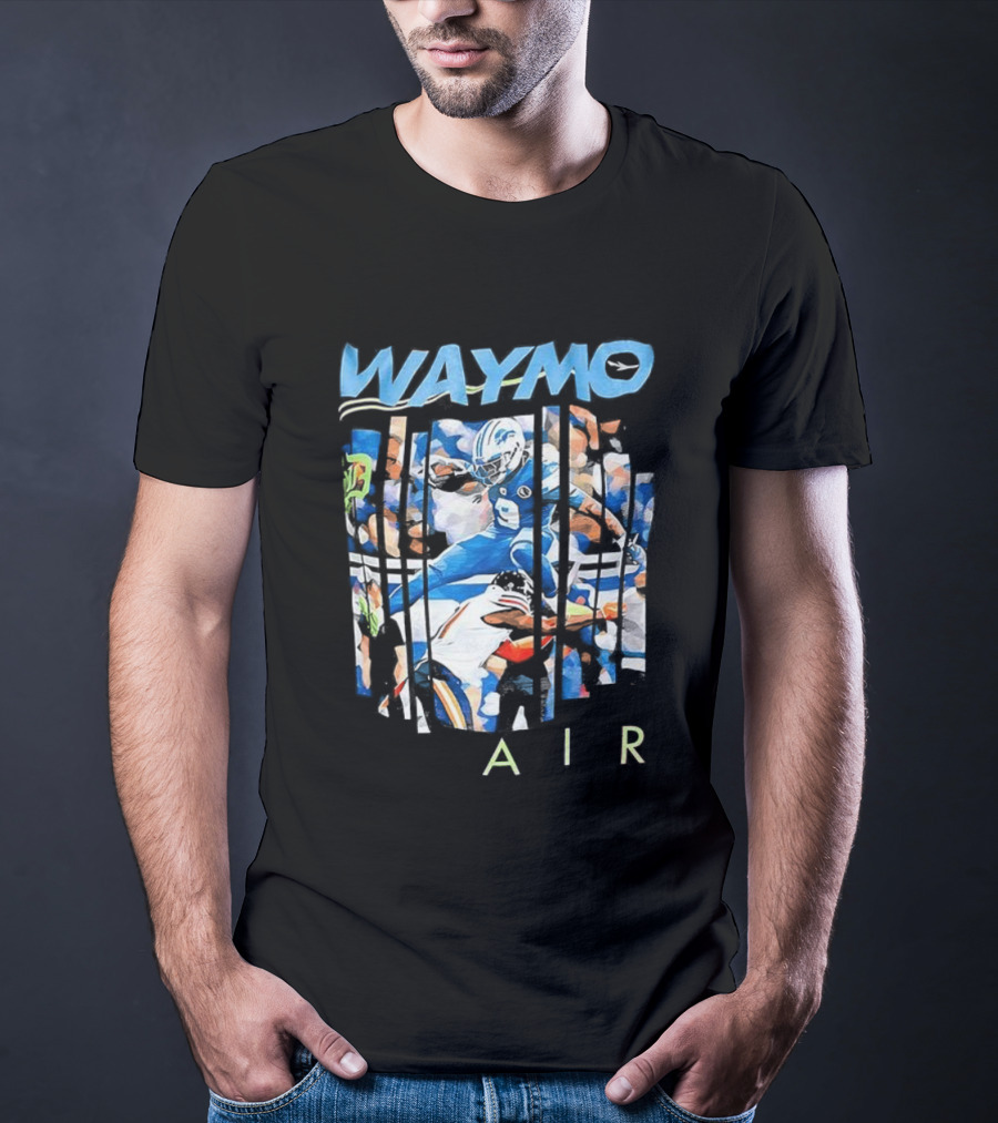 WAYMO Air Detroit Lions Football Artistry T-Shirt