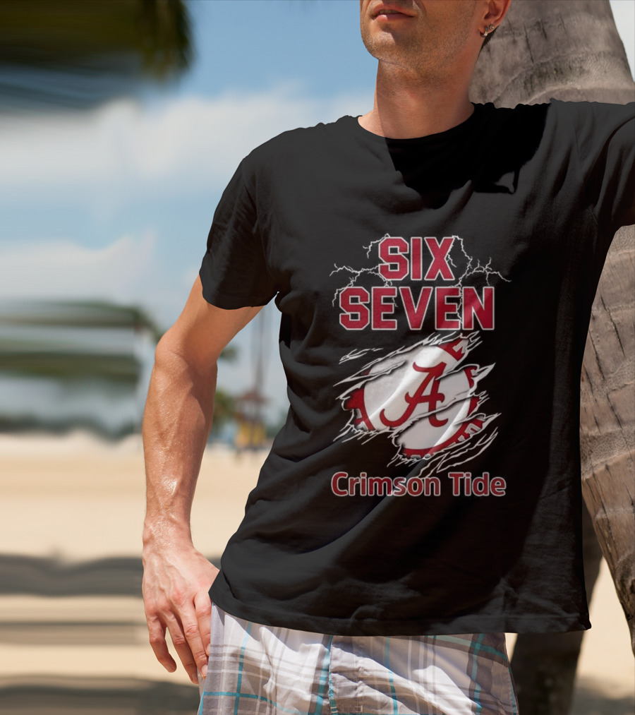 Six Seven Crimson Tide Inspo T-Shirt