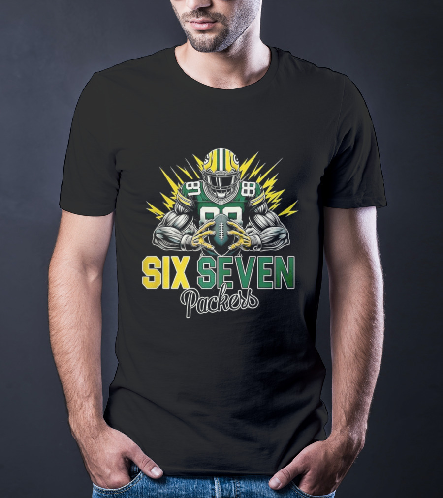 Green Bay Packers Six Seven Football Player Packers T-Shirt