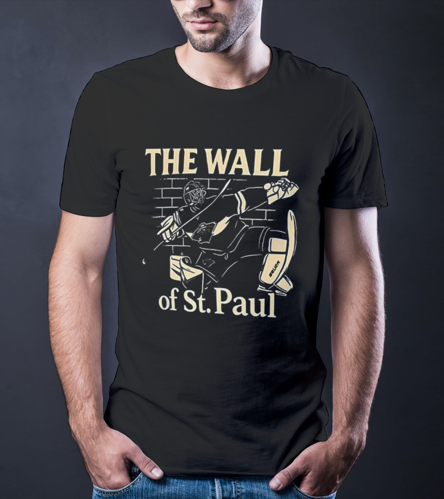 Jesper Wallstedt The Wall Of St Paul Minnesota Wild Hockey T-Shirt