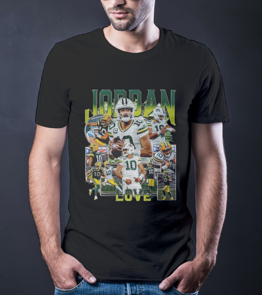 Jordan Love Green Bay Packers NFL Quarterback Highlights T-Shirt