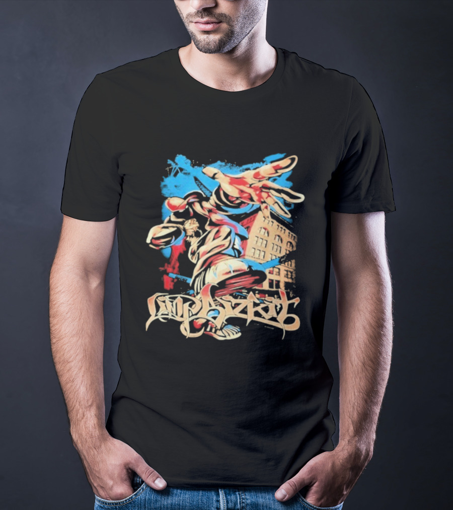 Limp Bizkit Windbreaker Vibrant Urban Style Illustrated DL T-Shirt