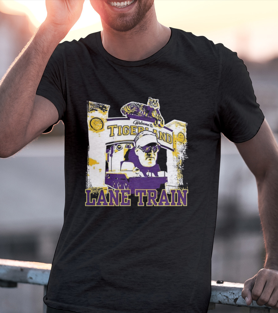 LSU Vs Ole Miss Tigerland Lane Train Entrance Matchup T-Shirt