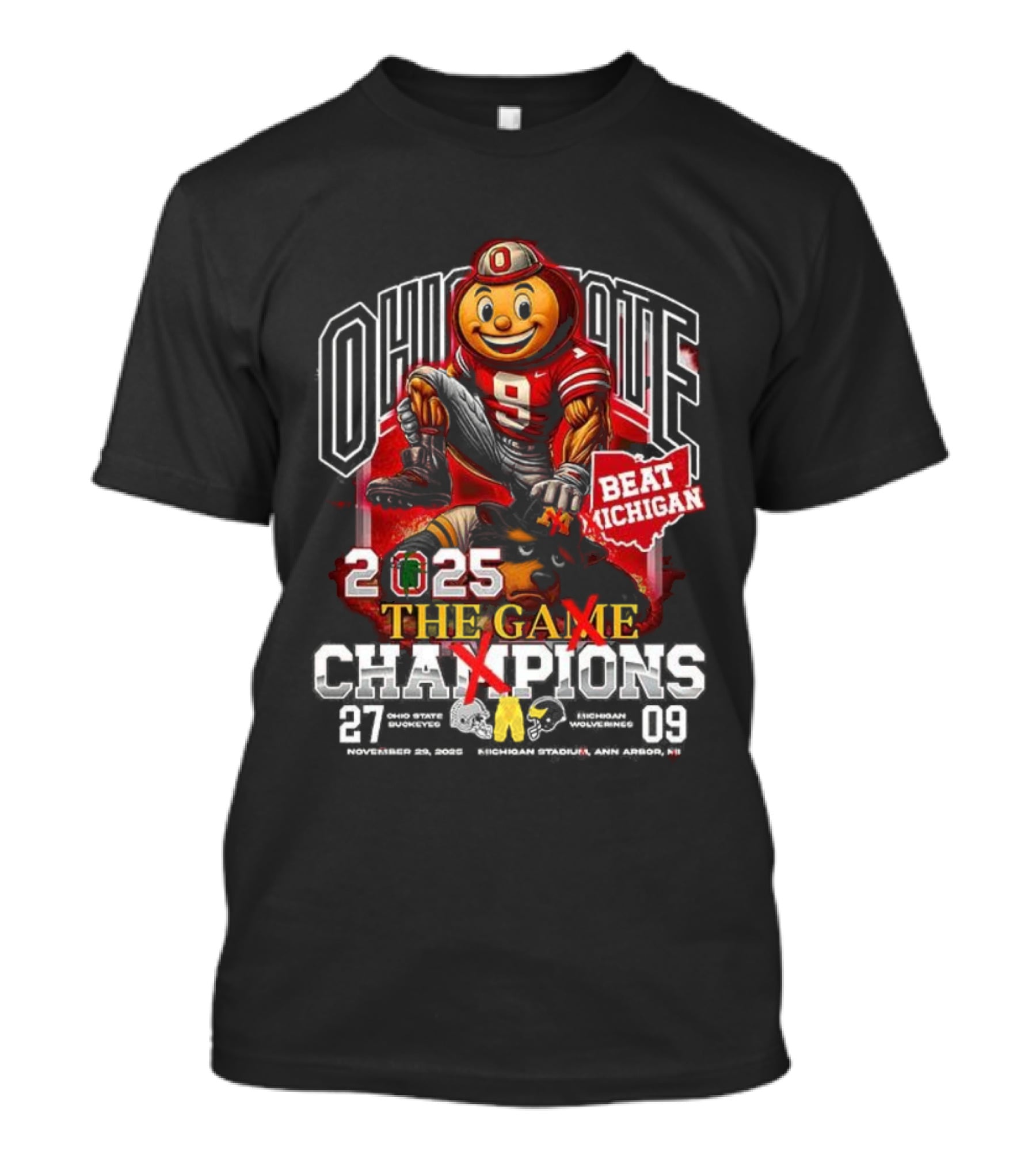 Ohio State Beat Michigan 2025 The Game Champions T-Shirt