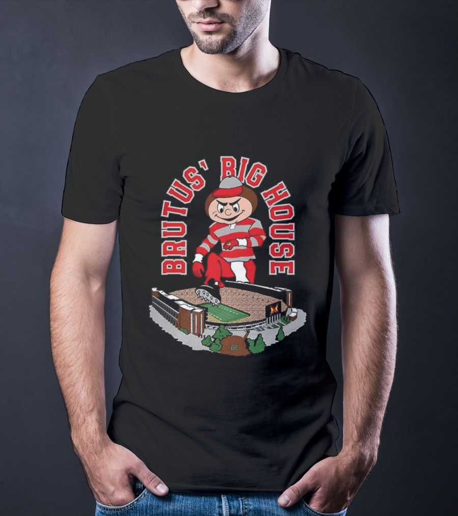Ohio State Buckeyes Brutus Big House Stadium Mascot T-Shirt