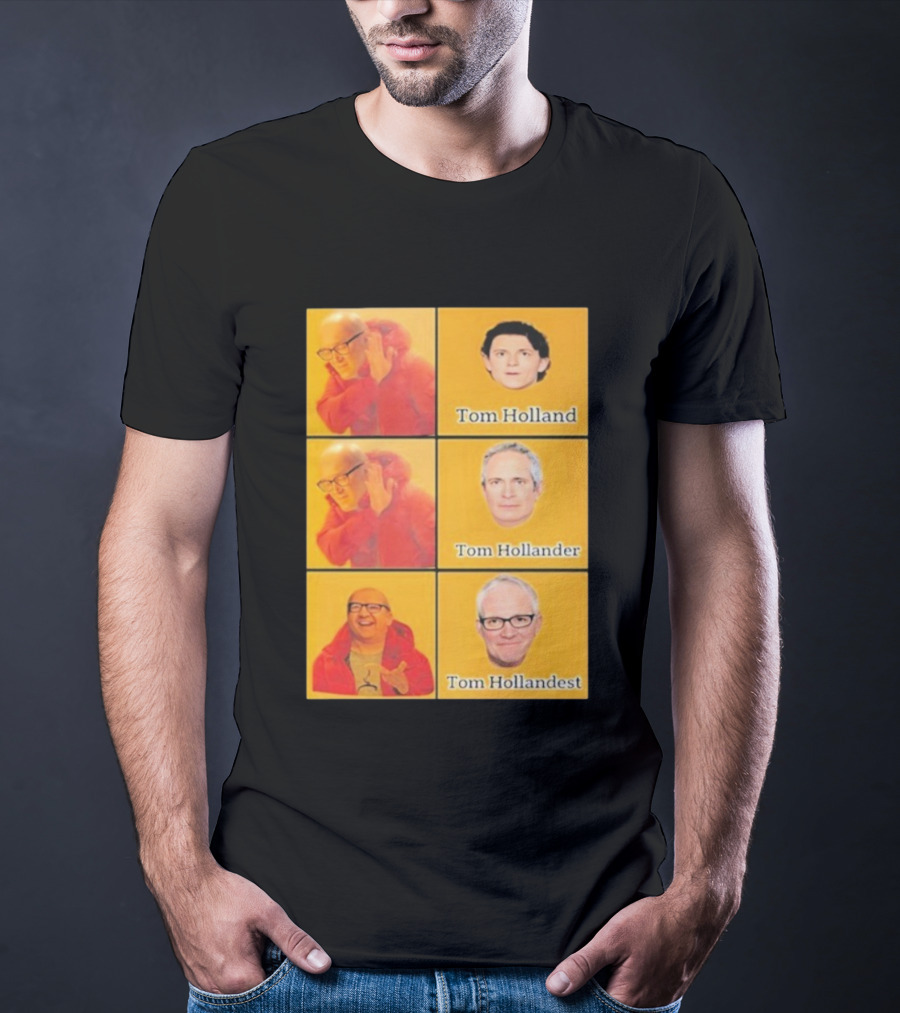 Tom Holland Tom Hollander Tom Hollandest Face Grid T-Shirt