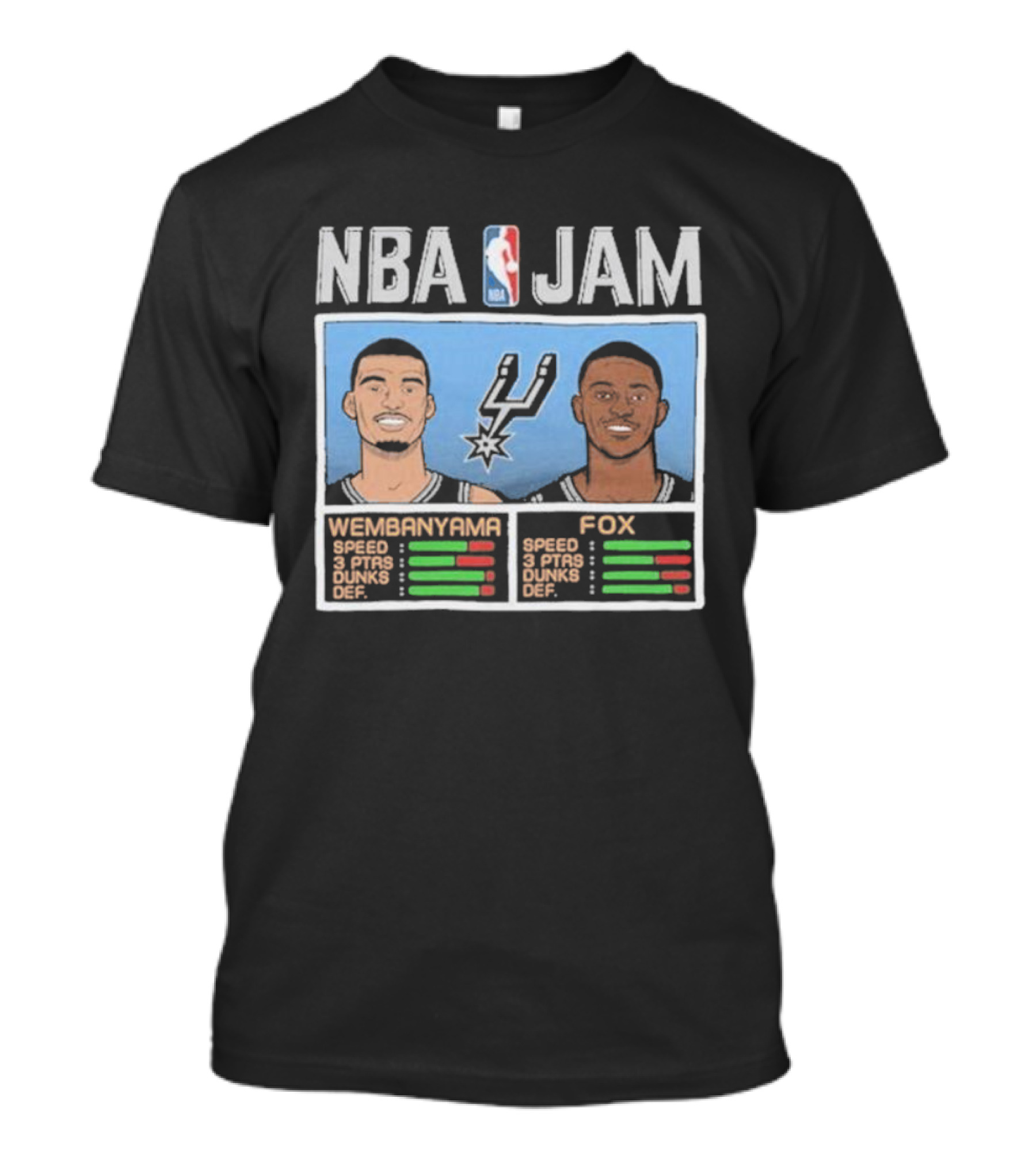NBA Jam Victor Wembanyama De’Aaron Fox San Antonio Spurs T-Shirt