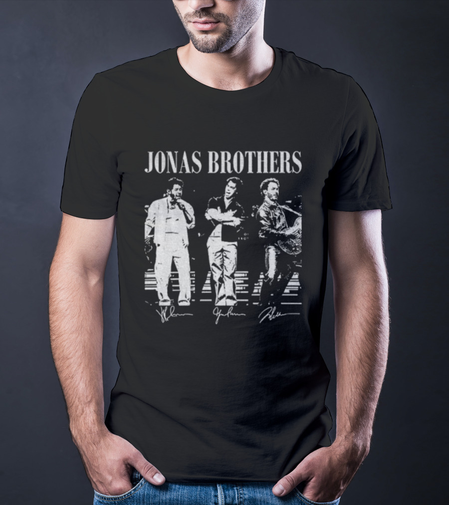 Jonas Brothers Vintage Tour 20th 2025 Signature Music T-Shirt