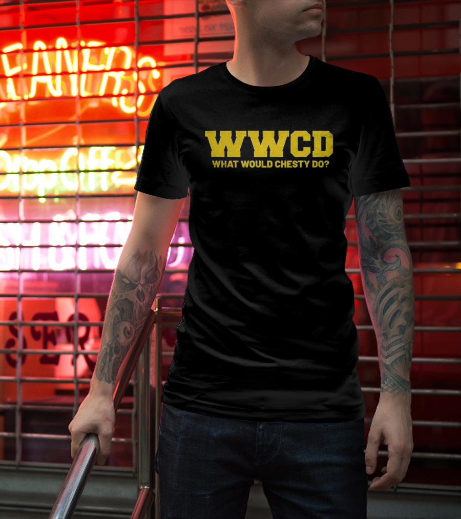 WWCD What Would Chesty Do Retro Distressed Military Tribute T-Shirt