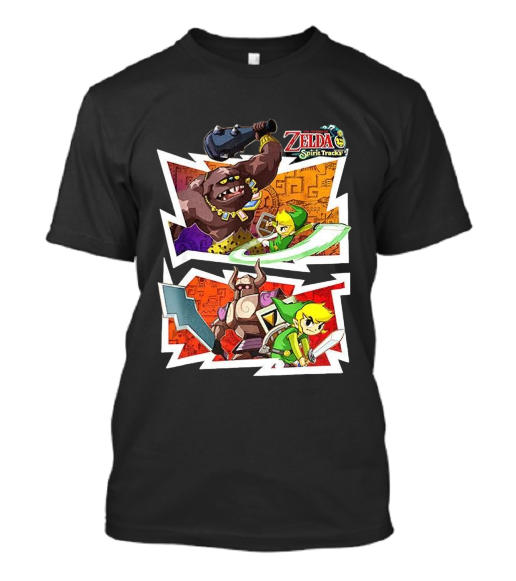 The Legend Of Zelda Spirit Tracks Link Battles Illustrations T-Shirt