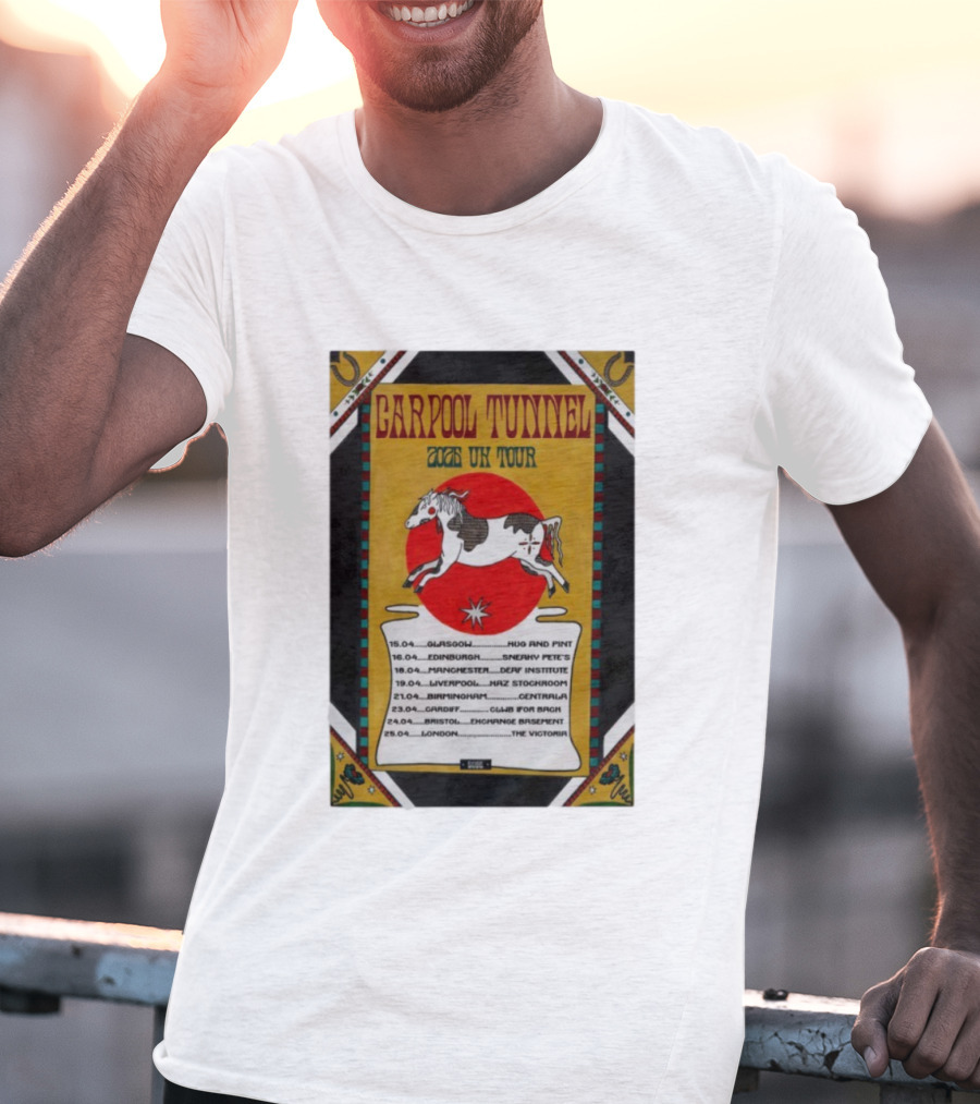 Carpool Tunnel 2025 UK Tour Glasgow London Venue Dates T-Shirt
