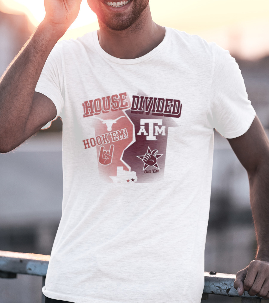 House Divided Texas Longhorns Horns Up Vs Texas A&M T-Shirt