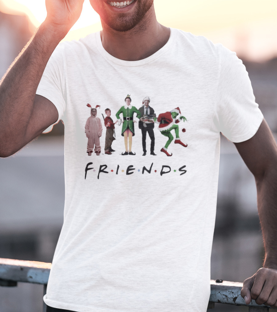 Christmas Movies Friends Characters Griswold Grinch Ralphie Elf Kevin T-Shirt