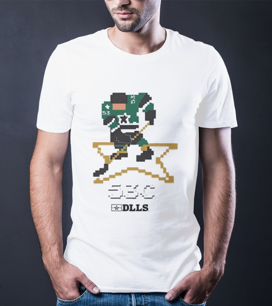 Dallas DLLS Hockey Star Pixel Art Collection T-Shirt