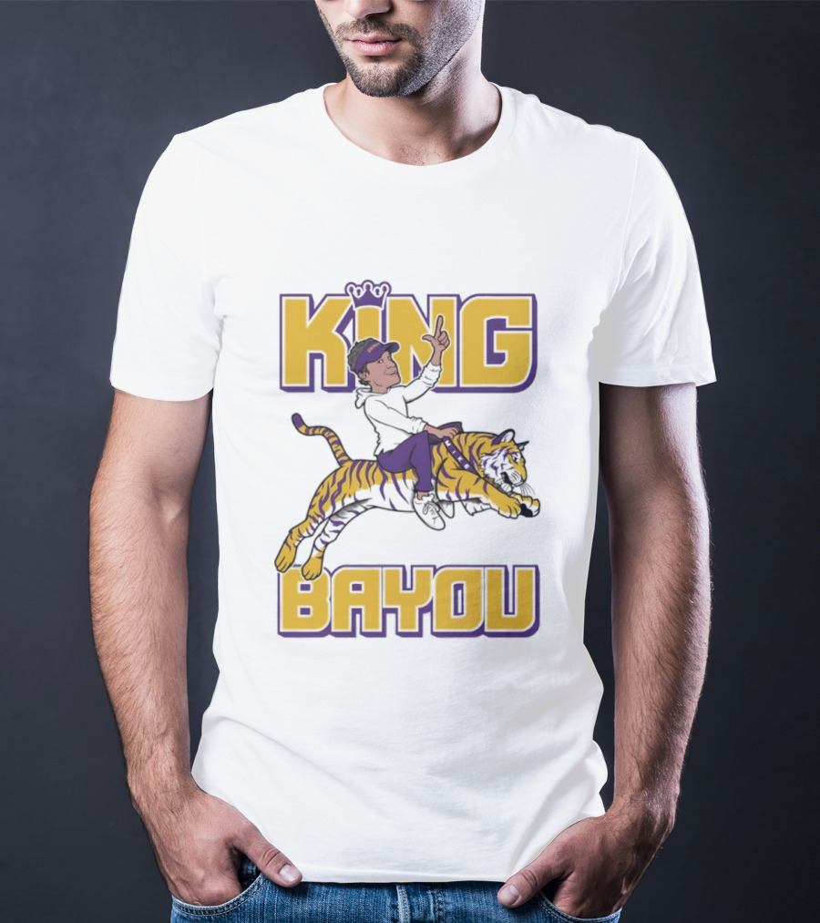 King Of The Bayou Tiger Riding Victory T-Shirt