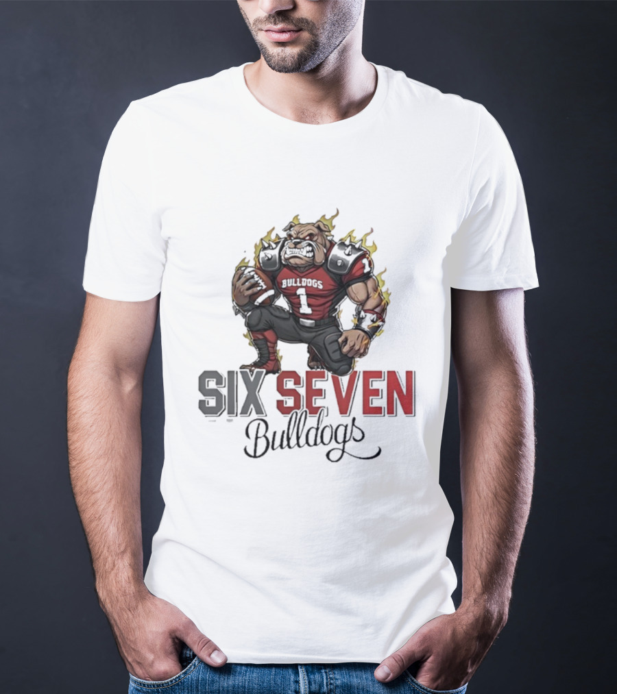 Six Seven Bulldogs Mascot Football Georgia T-Shirt