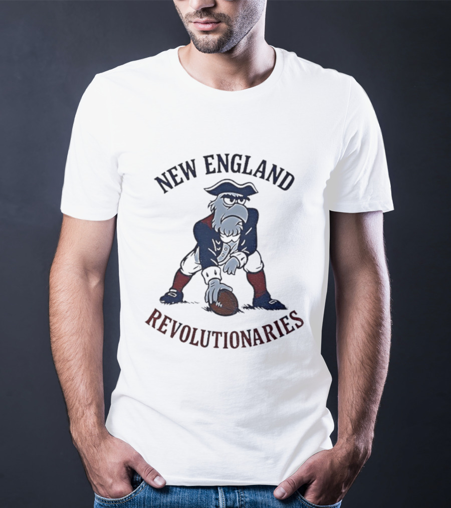 New England Patriots Revolutionaries American Football Vintage Style T-Shirt
