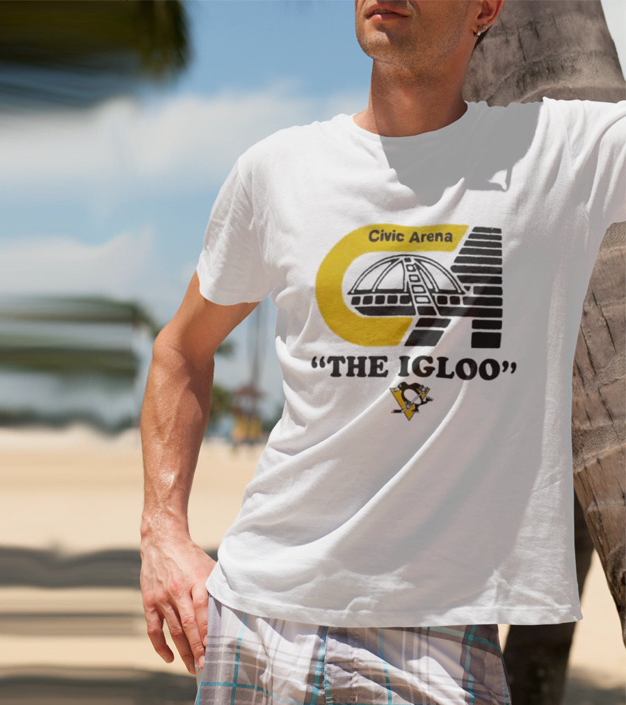 Civic Arena The Igloo Pittsburgh Penguins Retro Style T-Shirt