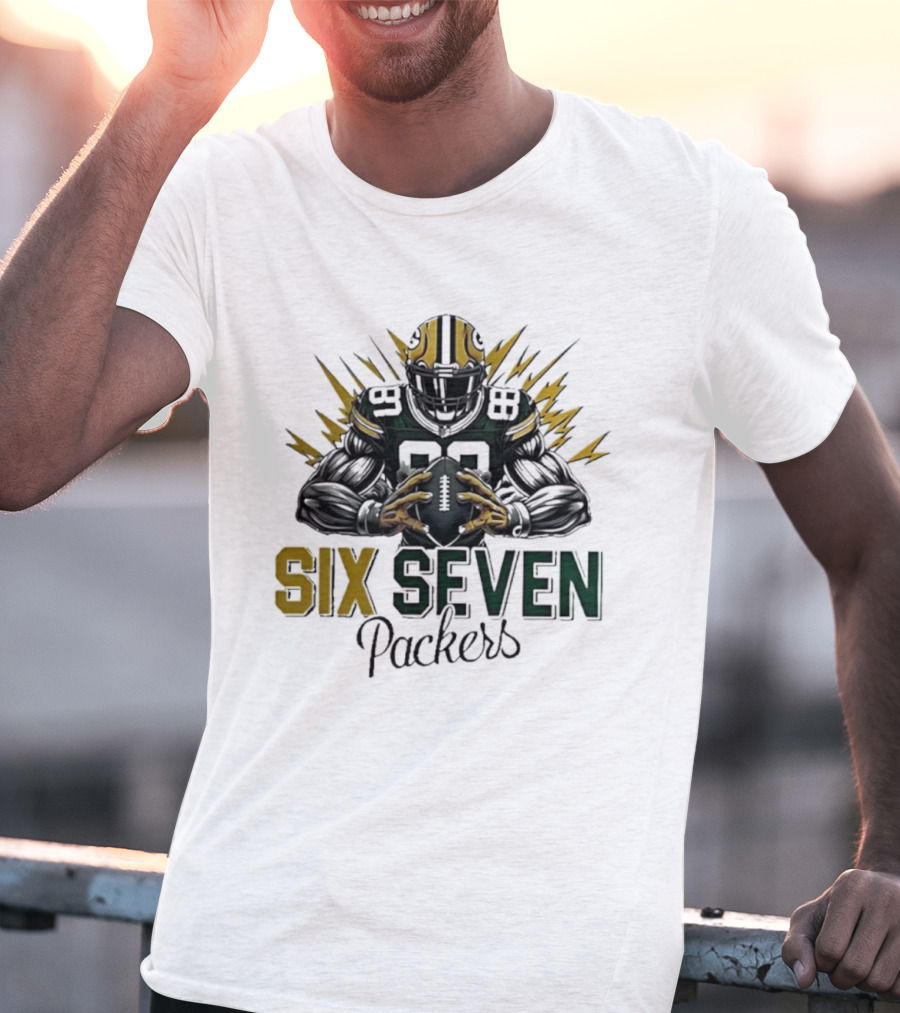 Six Seven Packers Football Player Energy Burst T-Shirt