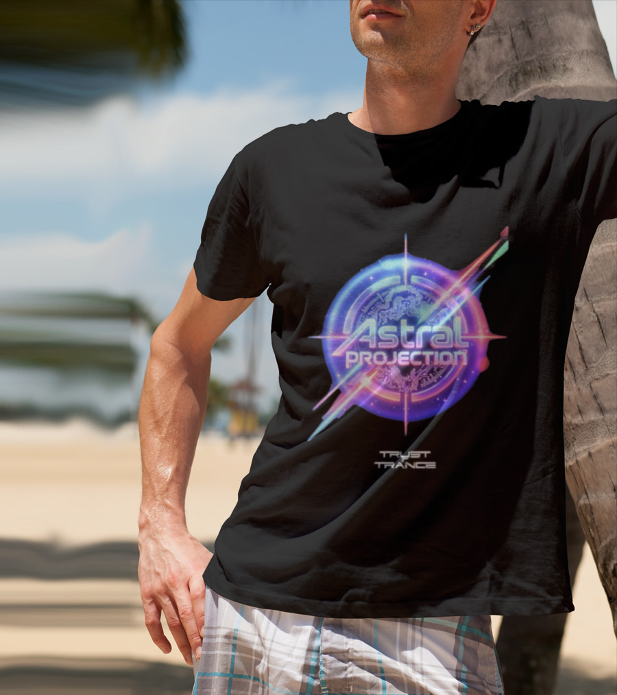Astral Projection Trust In Trances Psychedelic Journey Circular Emblem T-Shirt