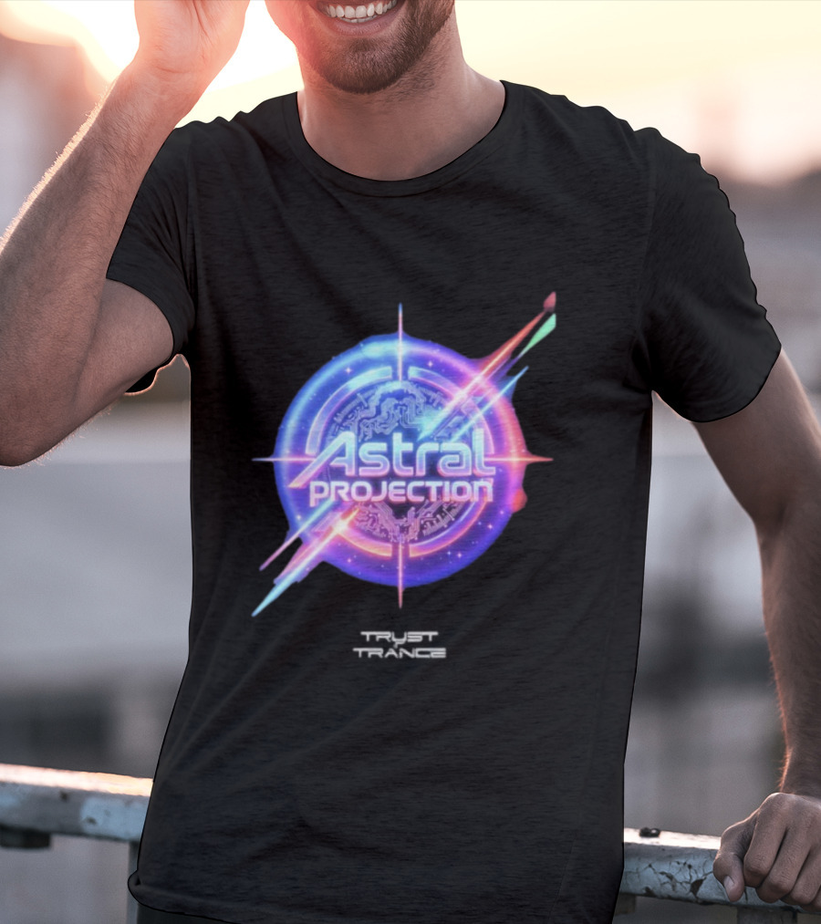 Astral Projection Trust In Trances Psychedelic Journey Circular Emblem T-Shirt