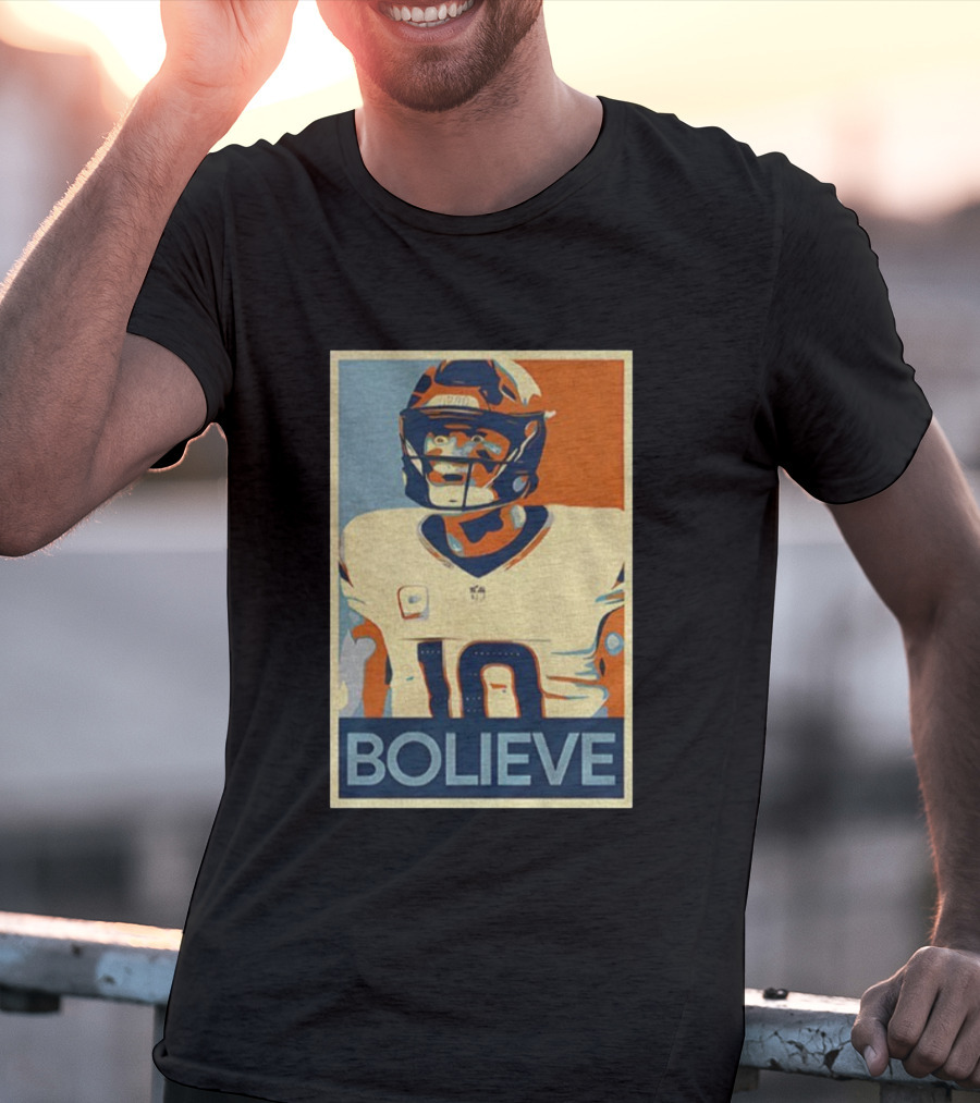 Bo Nix Bolieve Broncos Hope Retro Style T-Shirt