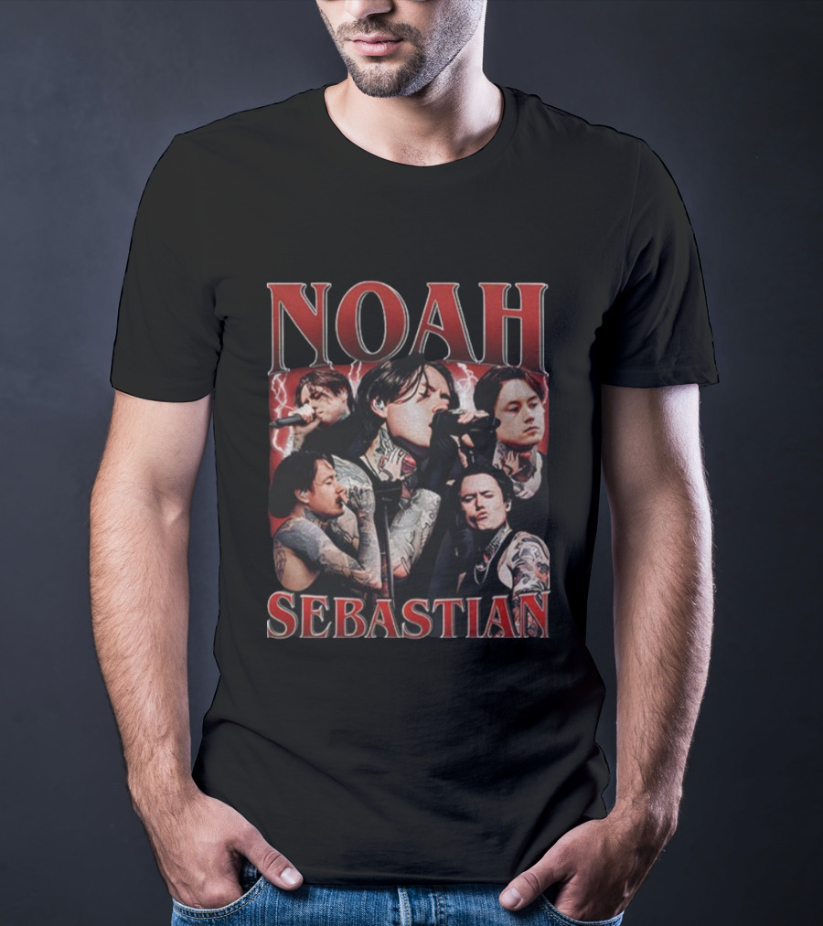 Noah Sebastian Vintage Collage Tattoo Concert Aesthetic T-Shirt
