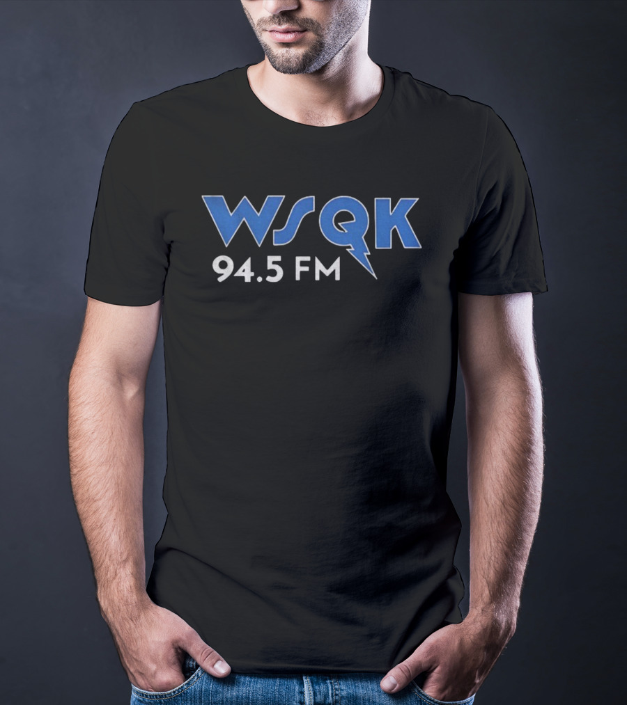 WSQK 94.5 FM Stranger Things Radio Station Lightning Bolt Logo T-Shirt