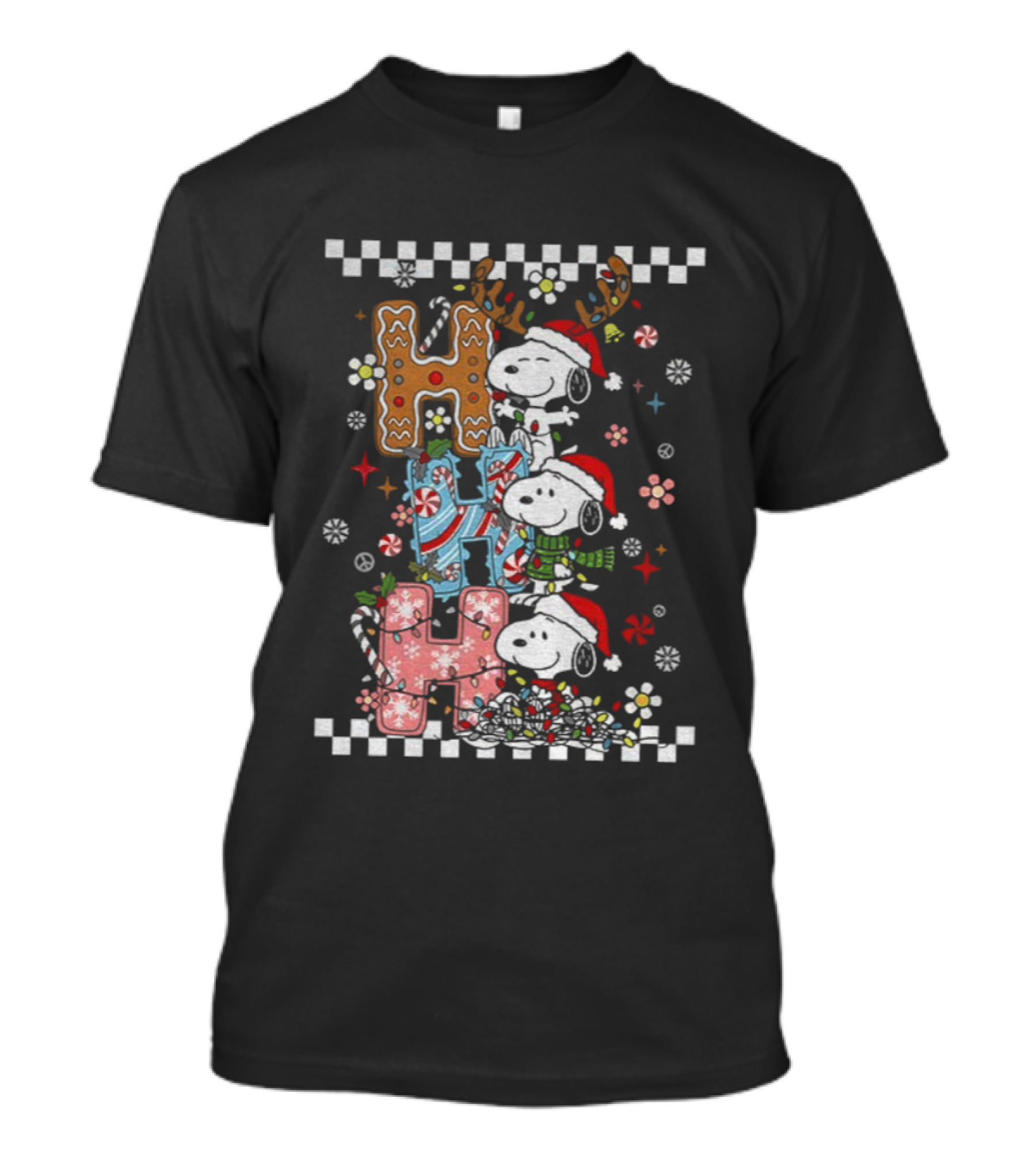 Snoopy Santa Festive Merry Christmas 2025 Holiday Joyful Greetings T-Shirt