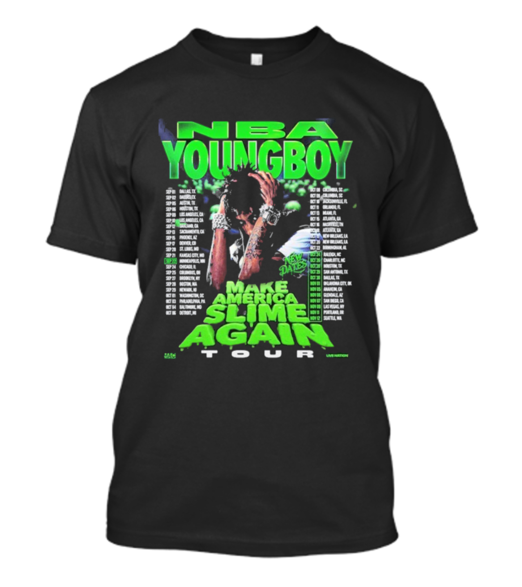 NBA YoungBoy Make America Slime Again Tour 2025 New Dates T-Shirt