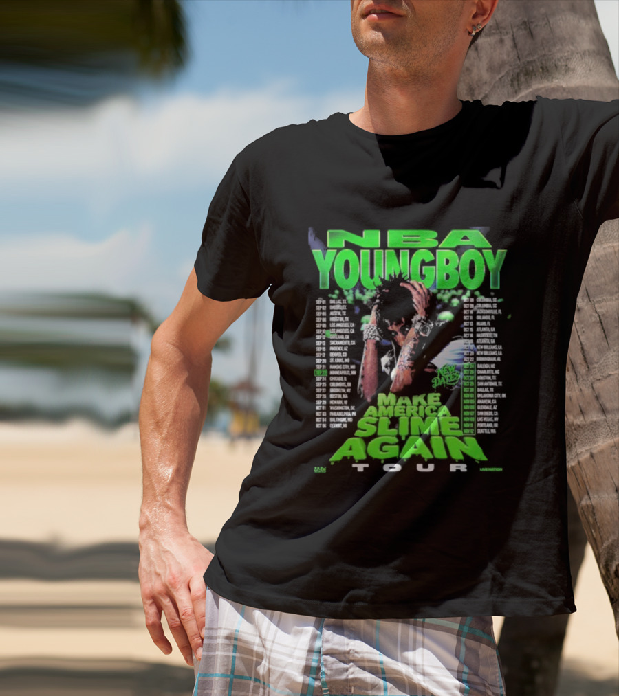 NBA YoungBoy Make America Slime Again Tour 2025 New Dates T-Shirt