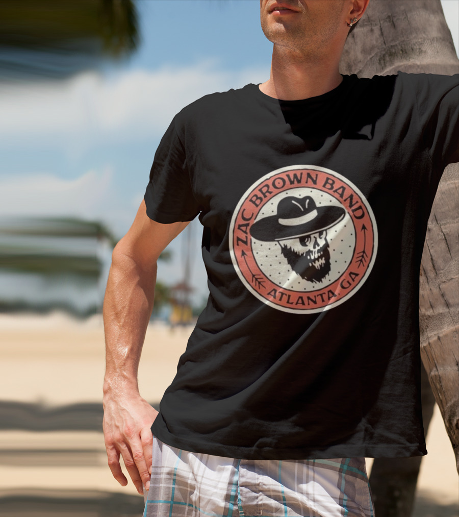 Zac Brown Band Bearded Skull Atlanta GA T-Shirt
