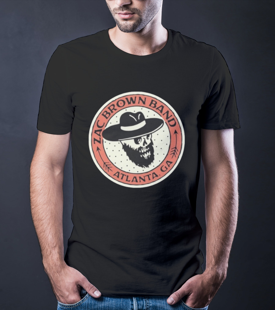 Zac Brown Band Bearded Skull Atlanta GA T-Shirt