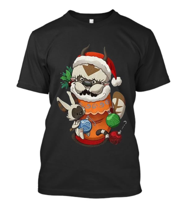 Avatar The Last Airbender Christmas Appa Momo Stocking Stuffer T-Shirt