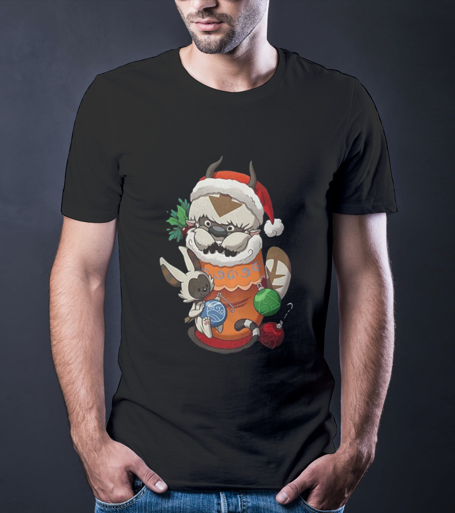 Avatar The Last Airbender Christmas Appa Momo Stocking Stuffer T-Shirt