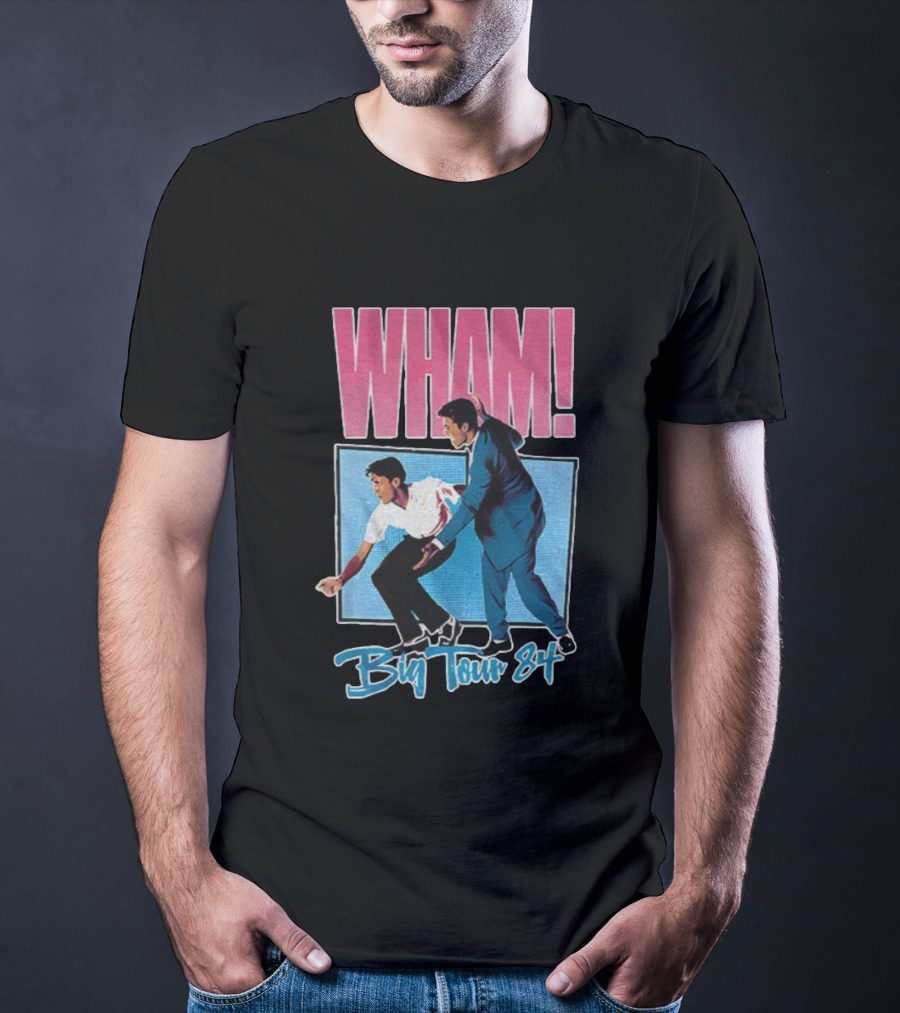 WHAM! Big Tour 84 Concert Singer Stage Action T-Shirt
